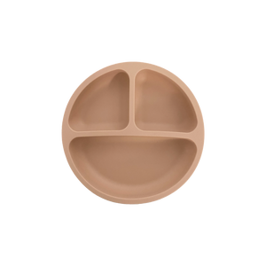 Silicone Suction Plate in Almond Tan from Bubs Playground and Bubs Eats