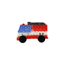 Load image into Gallery viewer, Bubble Pop It Sensory Fidget Red White Black Blue Fire Truck
