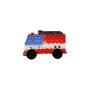 Bubble Pop It Sensory Fidget Red White Black Blue Fire Truck