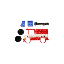 Load image into Gallery viewer, Bubble Pop It Sensory Fidget Red White Black Blue Fire Truck with 6 Removable Pieces
