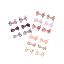 Load image into Gallery viewer, Bow Hair Clips 3 Pairs in Assorted Colours from Bubs Playground and Bubs Hair
