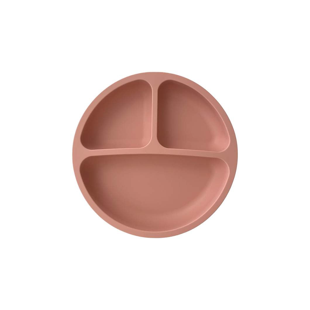 Silicone Suction Plate in Sunrise Pink from Bubs Playground and Bubs Eats