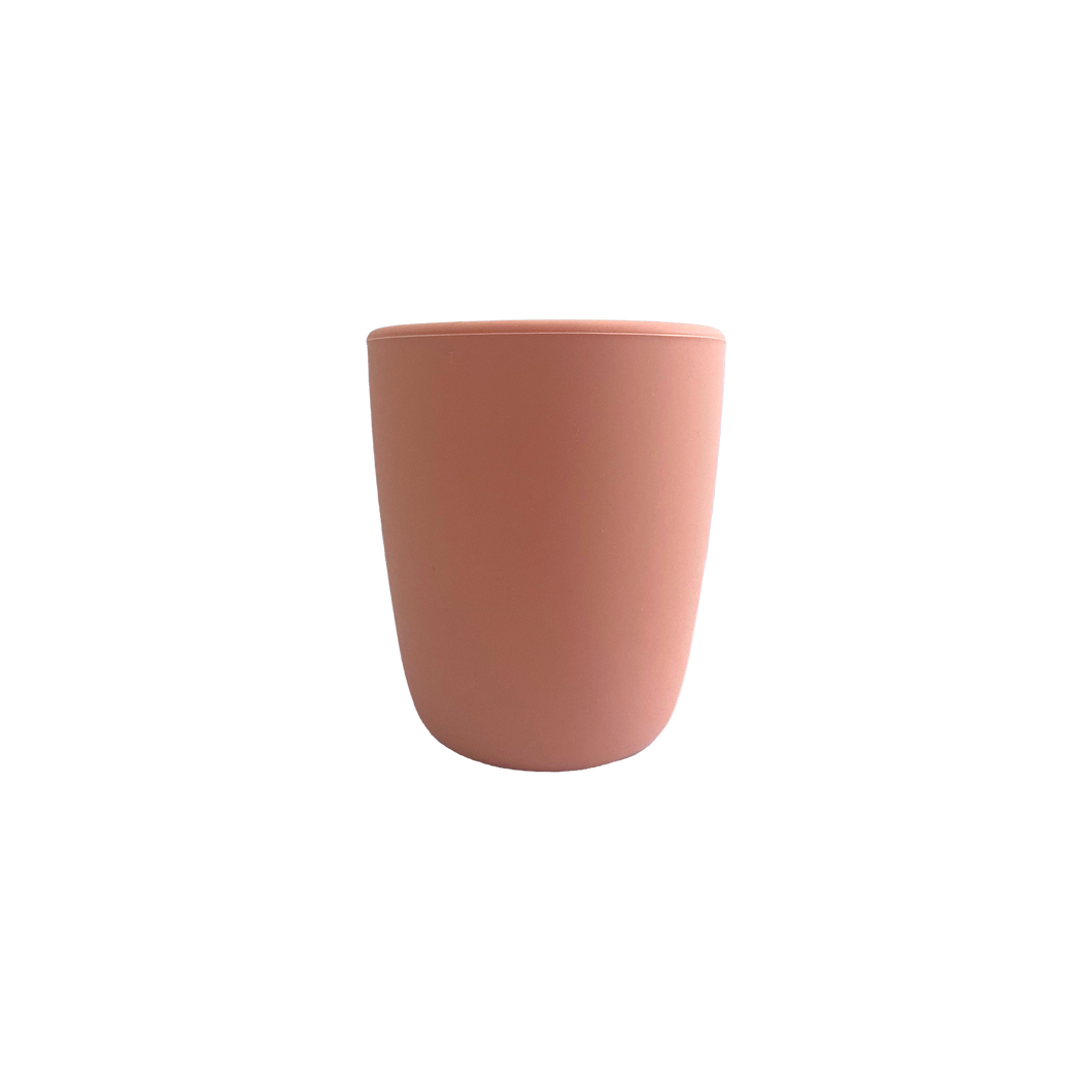 Silicone Cup in Sunrise Pink from Bubs Playground and Bubs Eats